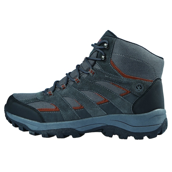 Size 10.5 EE, Men's Gresham Mid, Waterproof Hiking Boot, Charcoal/Orange PR
